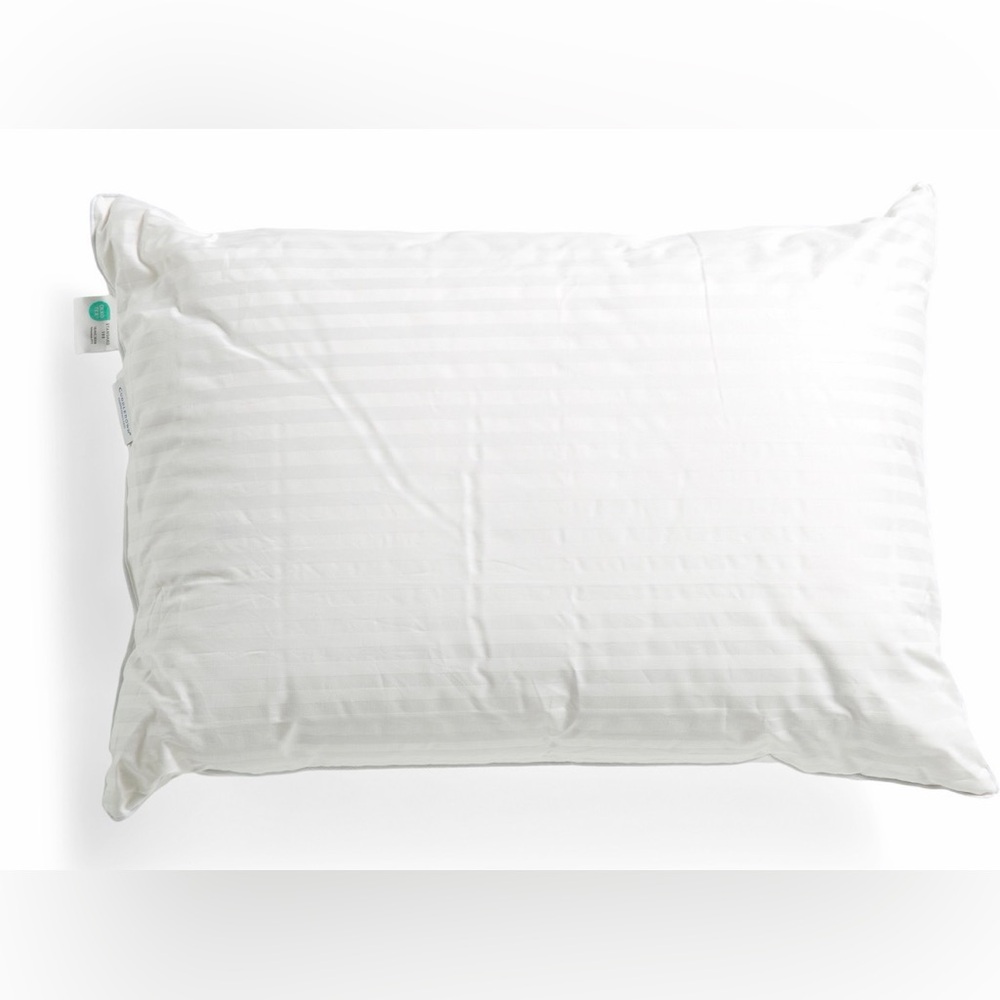 CUDDLEDOWN 800 Fill Power Goose Down Damask Stripe Pillow Medium Densi - Picture 4 of 9